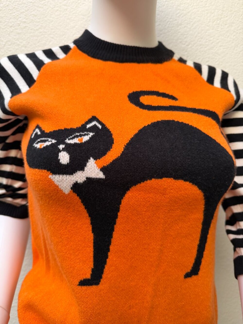 The Oblong Box Shop Scaredy Cat Mid Mod Sweater Rare Discontinued *RARE*